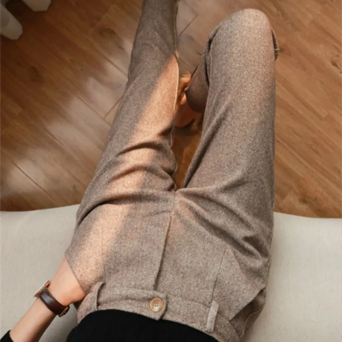 Harrow Herringbone Wool Trousers - Timeless Style, Classic Tailored Fit