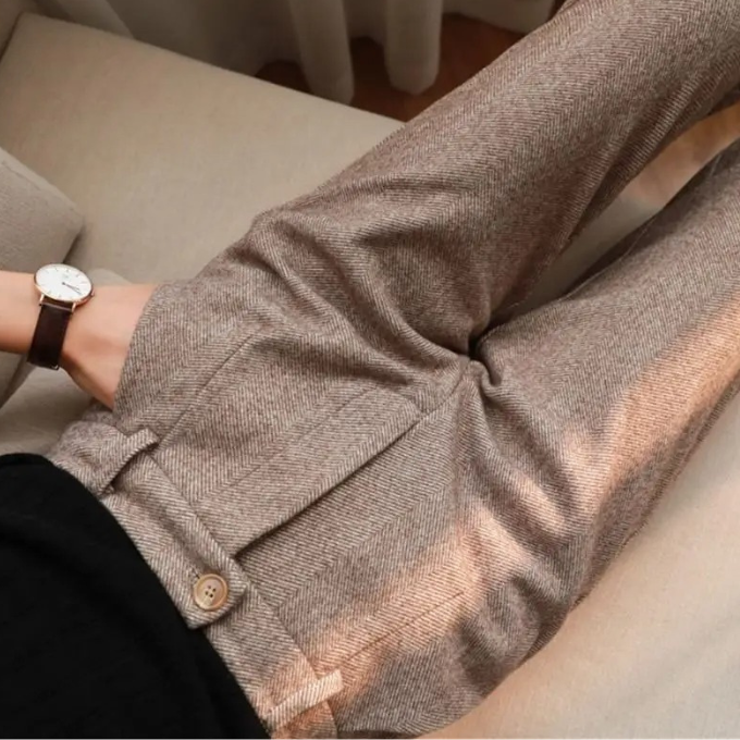 Harrow Herringbone Wool Trousers - Timeless Style, Classic Tailored Fit