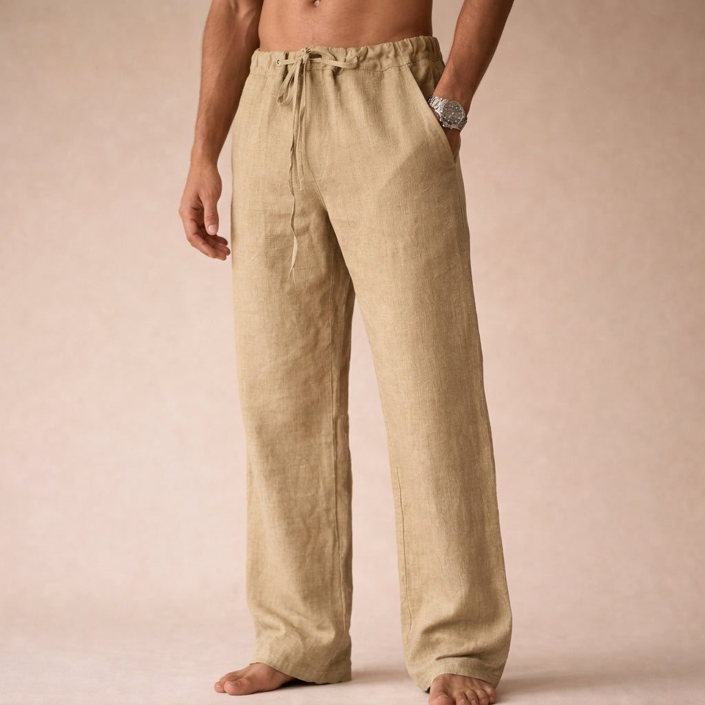 Eligio Linen Trousers - Lightweight, Breathable Linen Pants for Everyday Wear