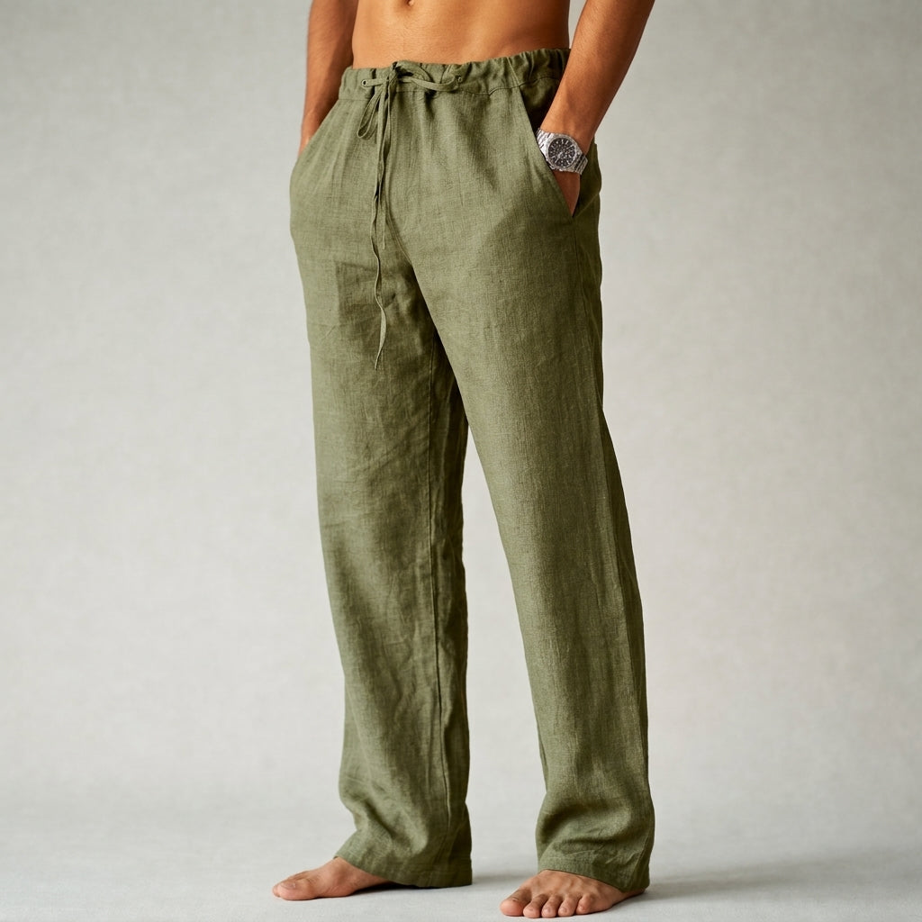 Eligio Linen Trousers - Lightweight, Breathable Linen Pants for Everyday Wear