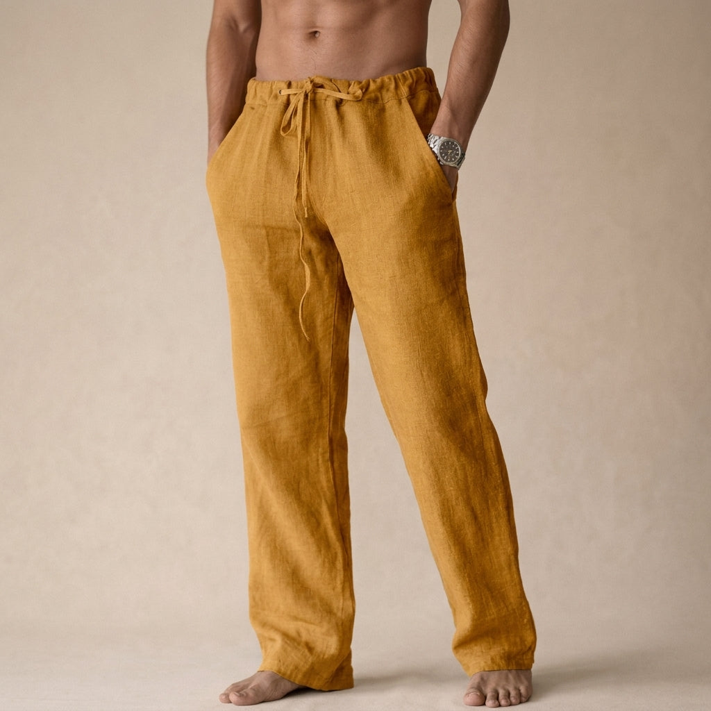 Eligio Linen Trousers - Lightweight, Breathable Linen Pants for Everyday Wear
