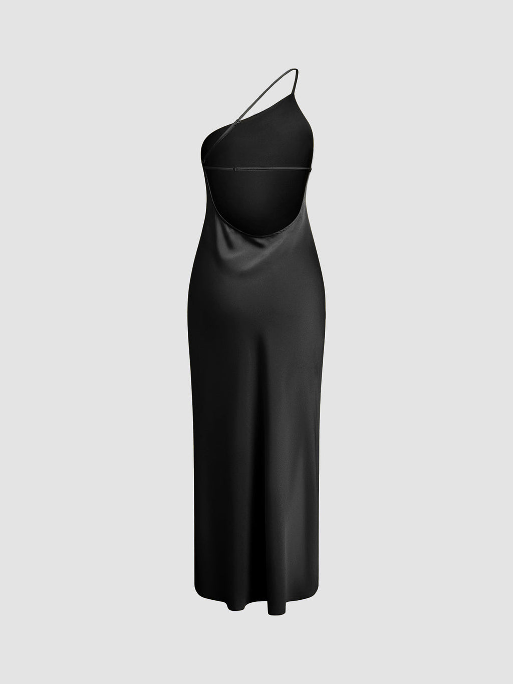 Moonlight Open-Back Satin Slit Maxi Dress - Elegant Evening Gown