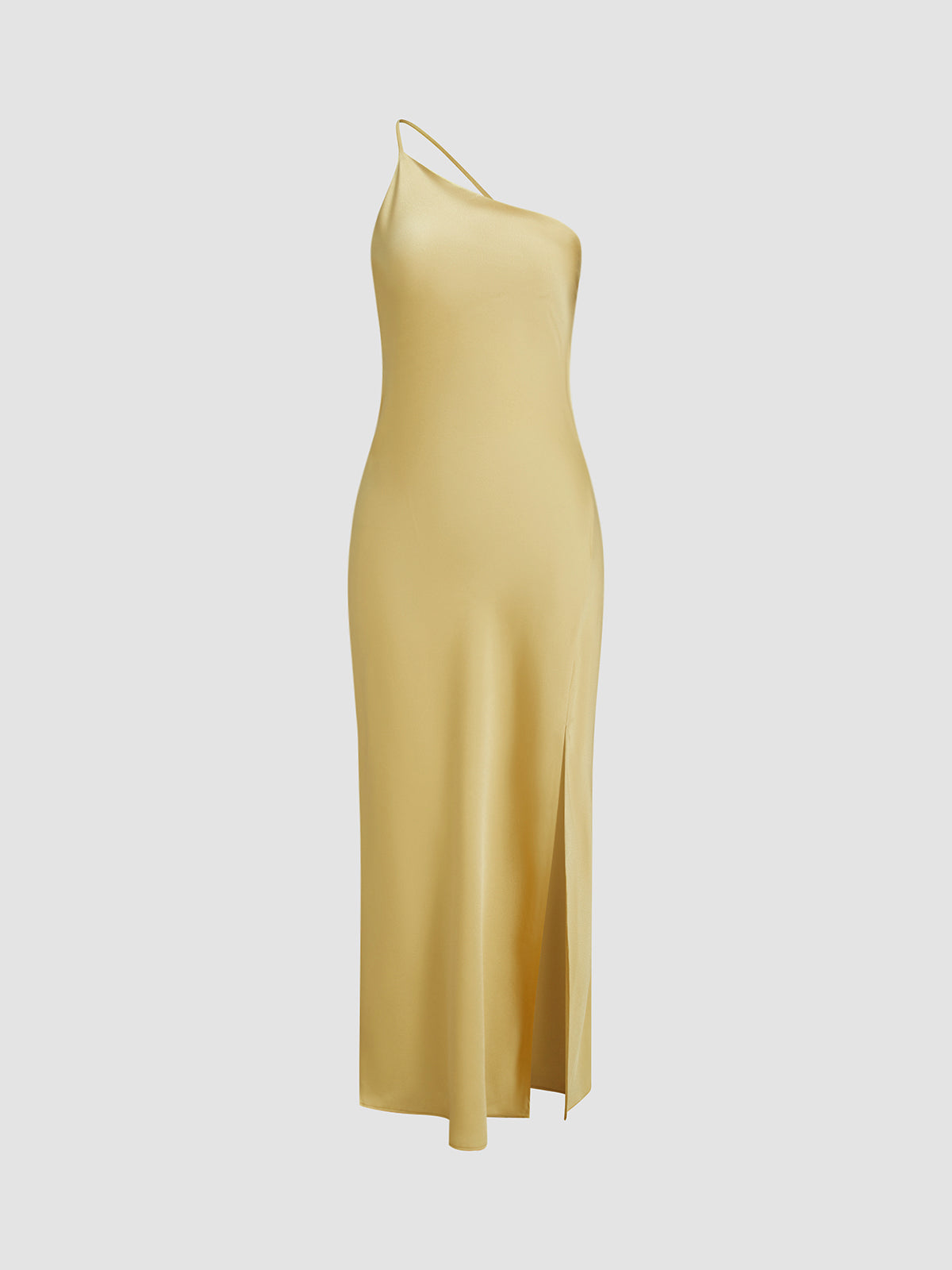 Moonlight Open-Back Satin Slit Maxi Dress - Elegant Evening Gown