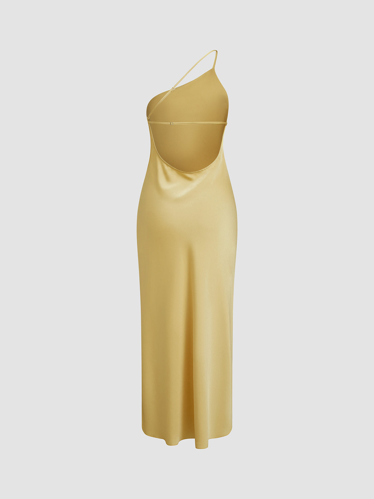 Moonlight Open-Back Satin Slit Maxi Dress - Elegant Evening Gown