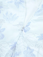 Floral Ruched Midi Corset Dress - Figure-Flattering & Elegant