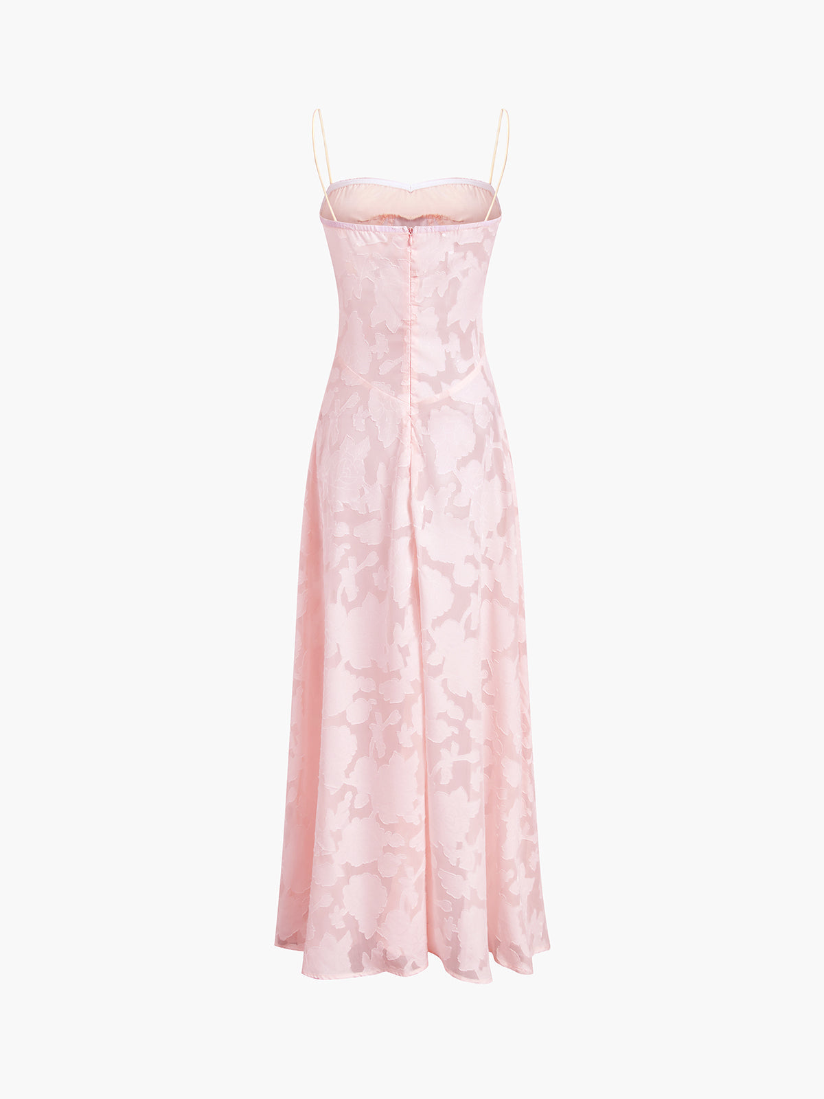 Rosalia Semi-Sheer Floral Mesh Maxi Dress