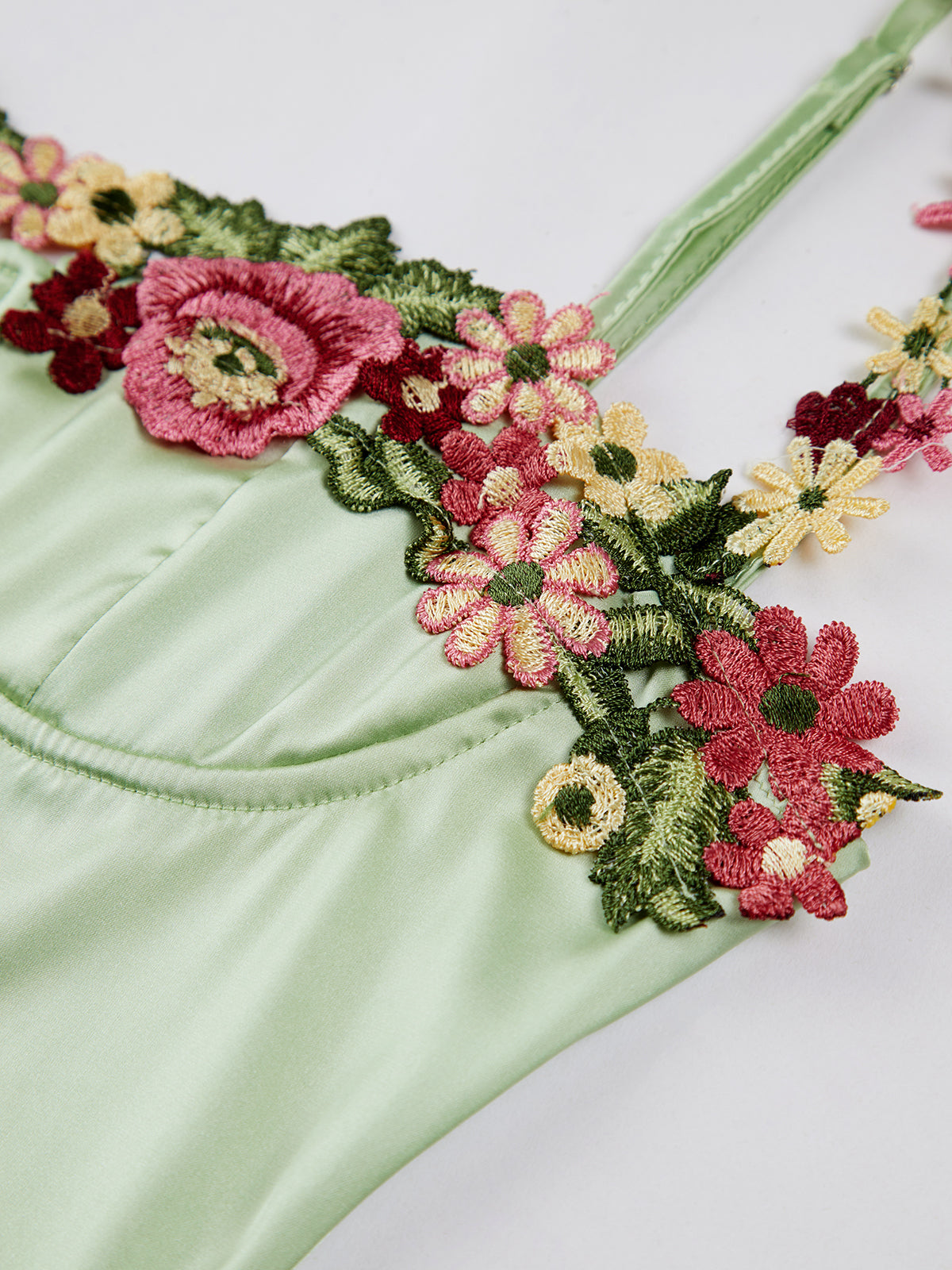 Elegant Floral Satin Midi Dress
