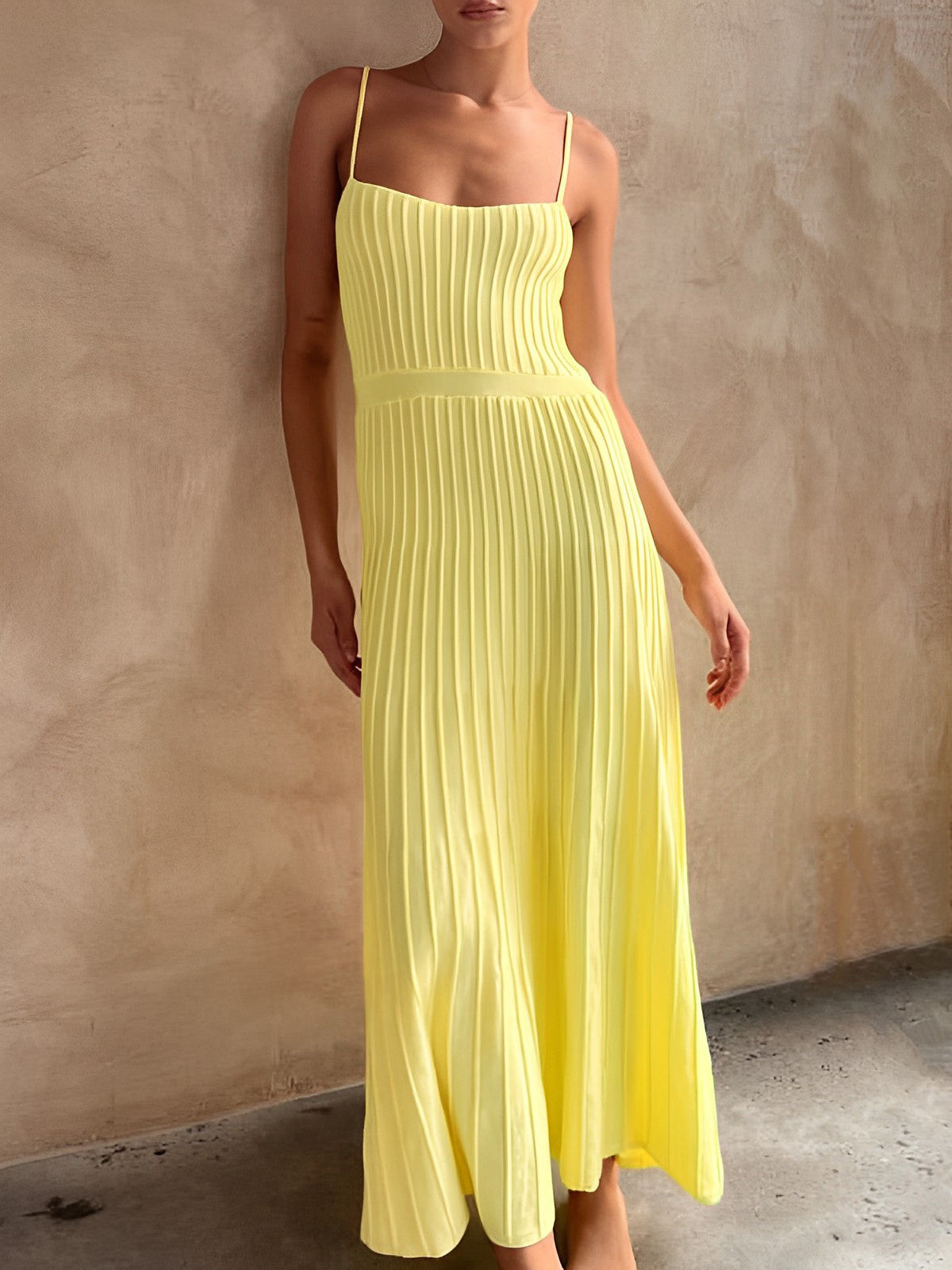 Ribbed Knit Midi Sundress