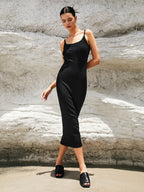 Timeless Open-Back Midi Dress