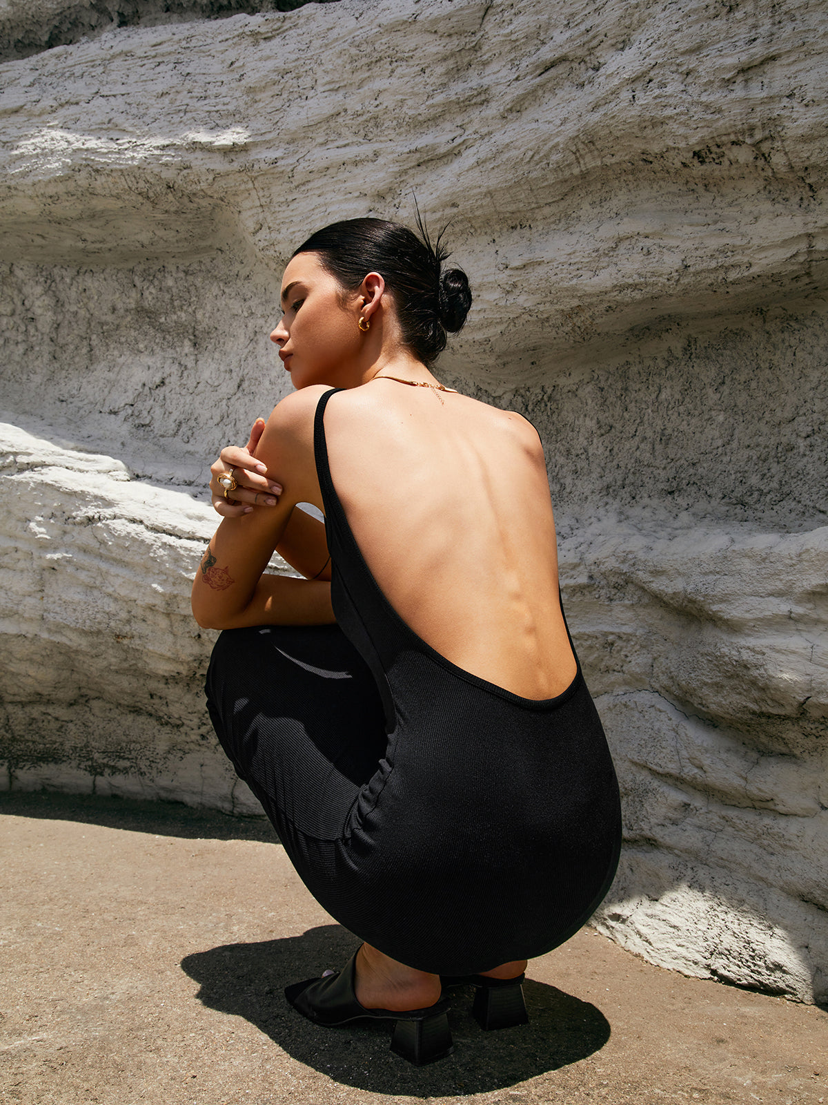 Timeless Open-Back Midi Dress