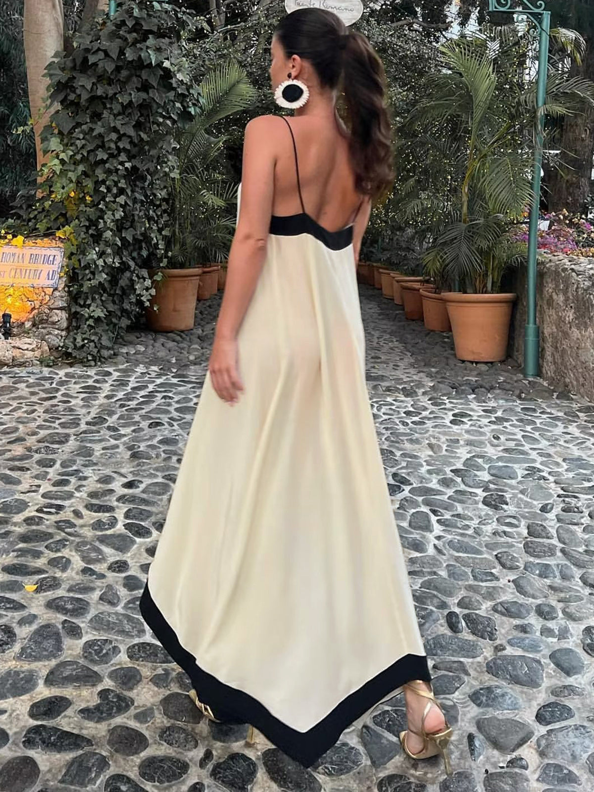 Sicily-Inspired Old Money Aesthetic Slip Dress - Long Maxi