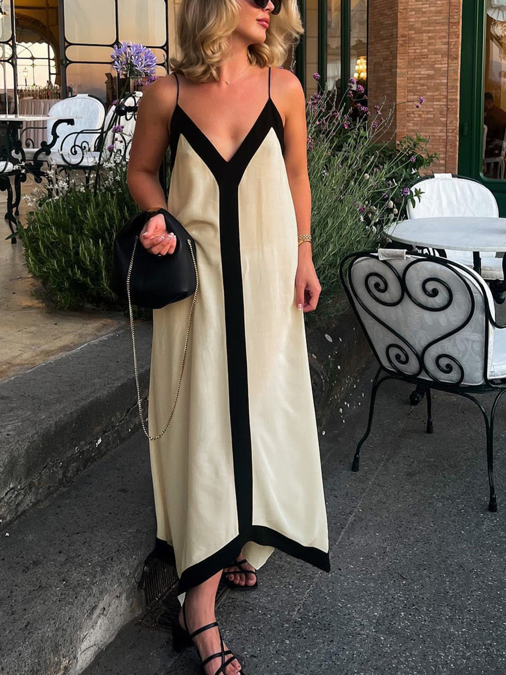 Sicily-Inspired Old Money Aesthetic Slip Dress - Long Maxi