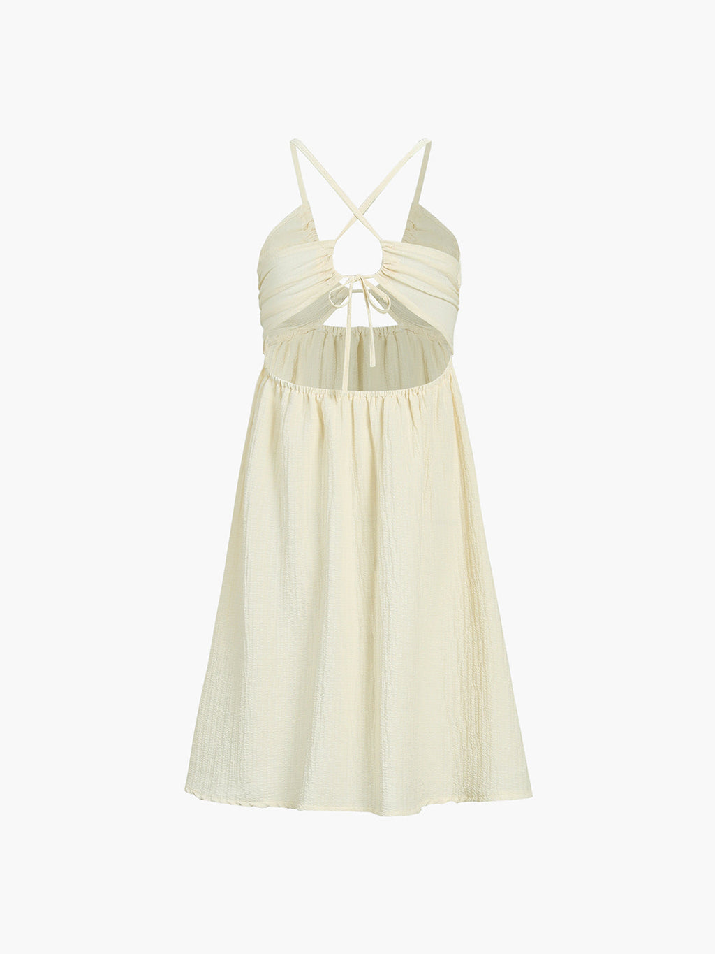 Backless Criss-Cross Midi Dress with a Sleek Side Split
