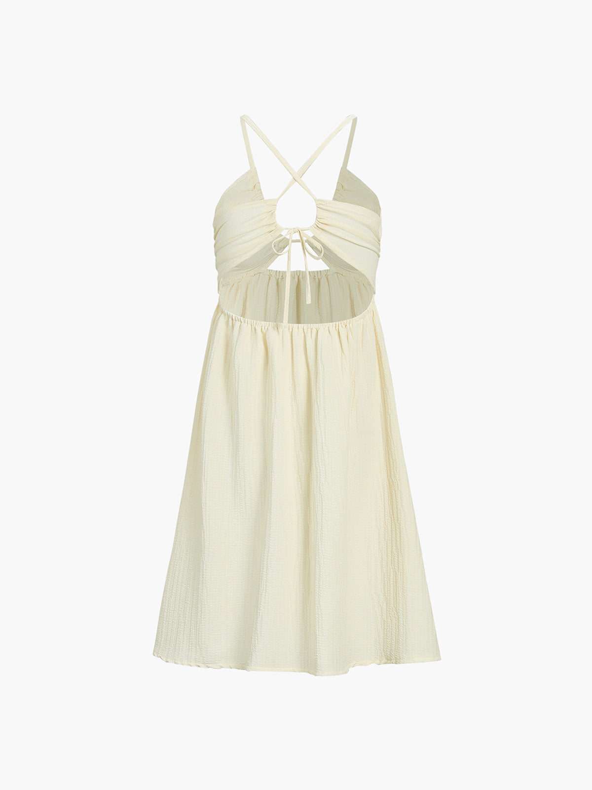 Backless Criss-Cross Midi Dress with a Sleek Side Split