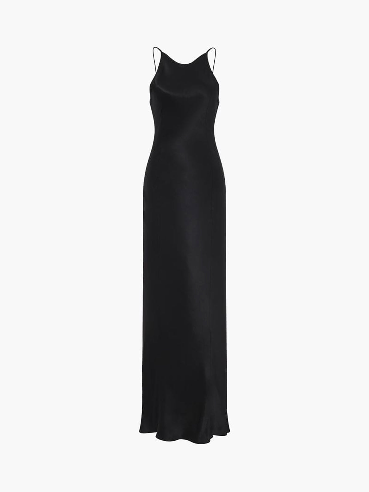 Elegant Satin Backless Maxi Dress