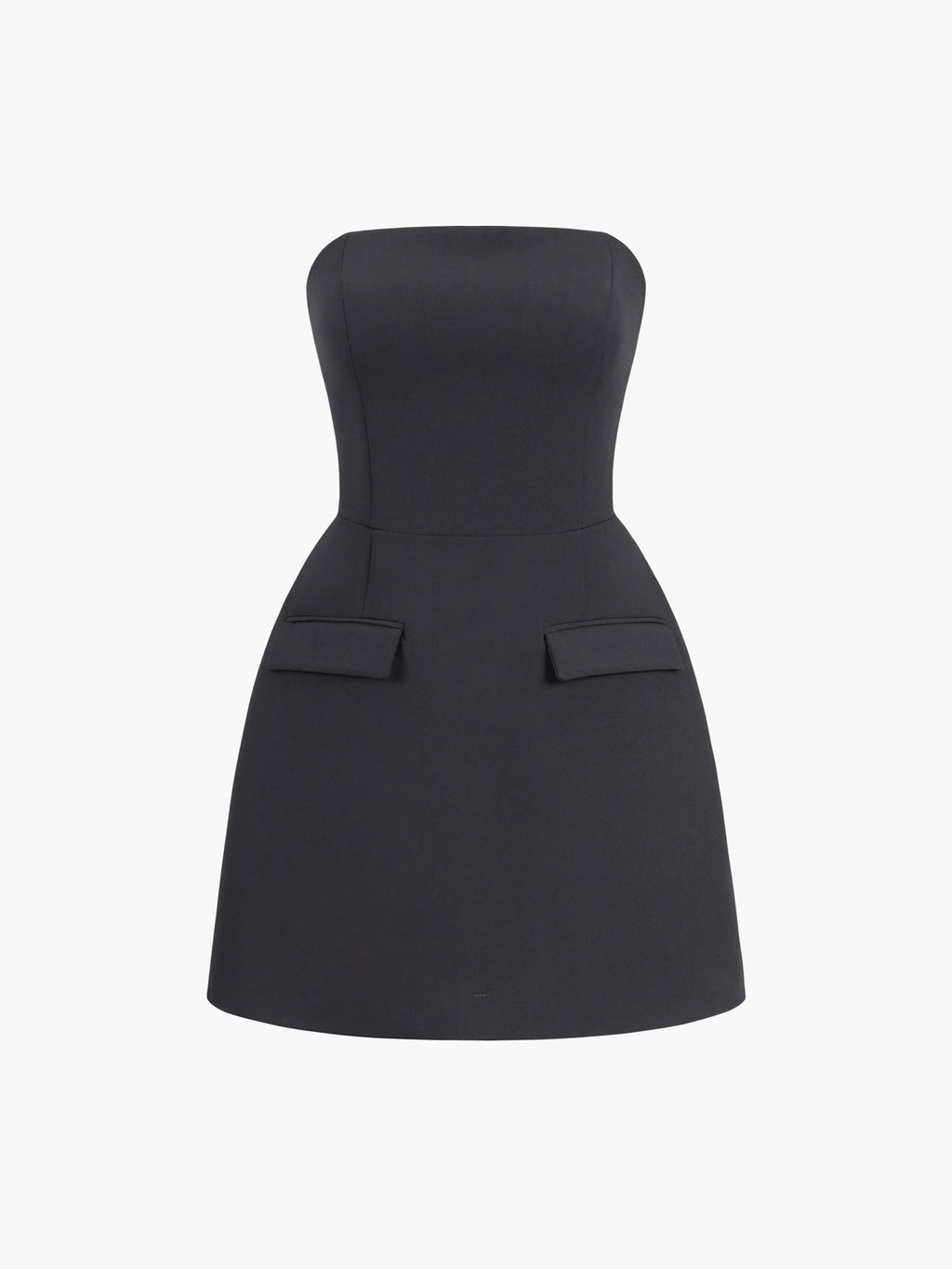 Sleek Solid Tube Mini Dress
