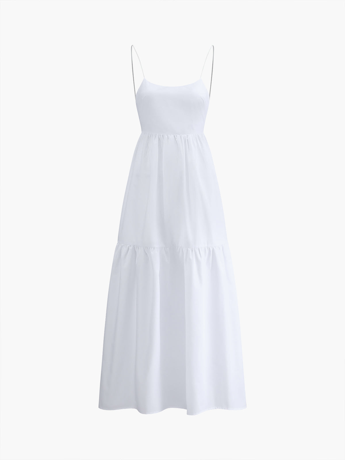 Elegant Solid Backless Maxi Dress