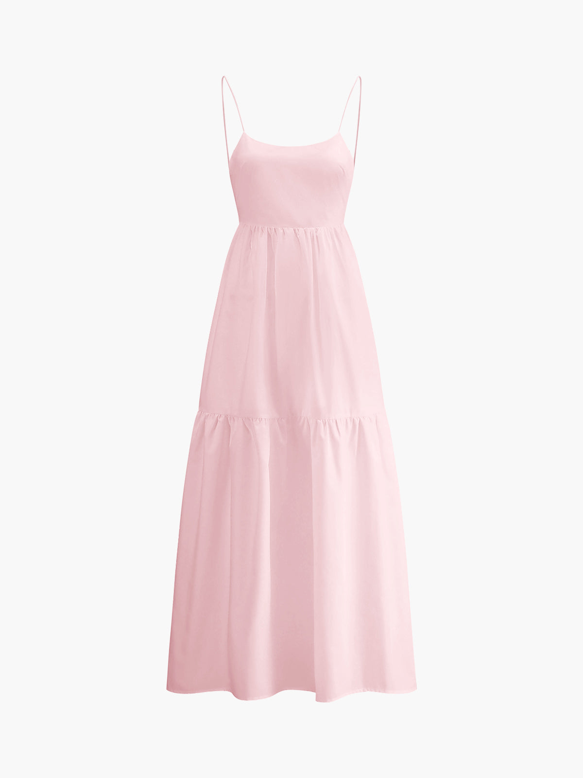 Elegant Solid Backless Maxi Dress