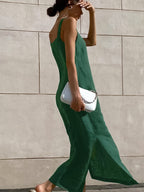 Effortless Minimalist Cotton Cami Maxi Dress