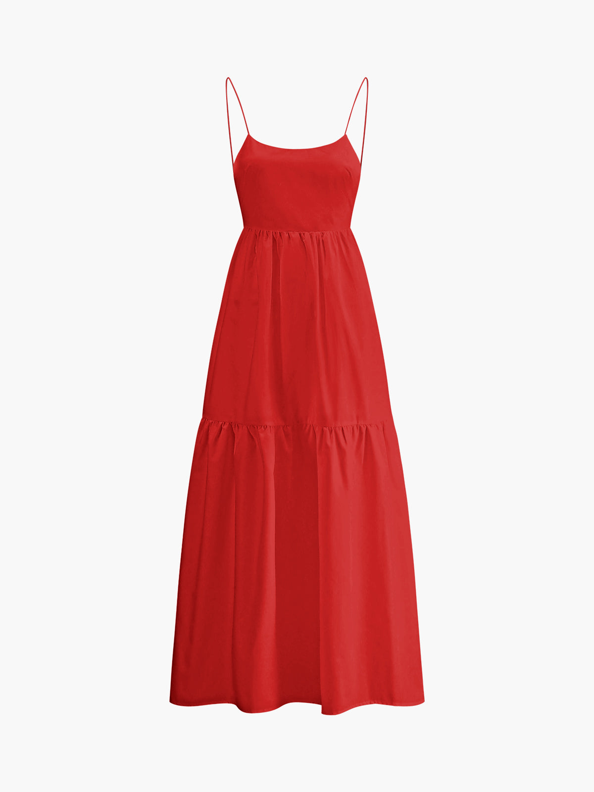 Elegant Solid Backless Maxi Dress