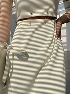 Cap-Sleeve Cutout Midi Dress - Modern, Flattering Silhouette