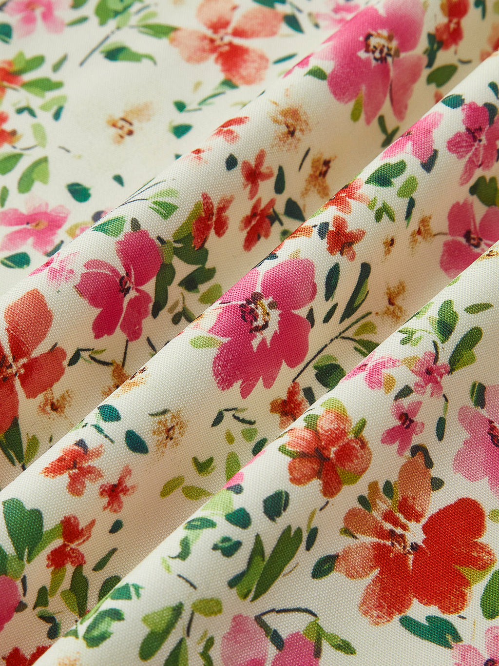 Floral-Print Trim Cami Midi Dress with Flowy Silhouette
