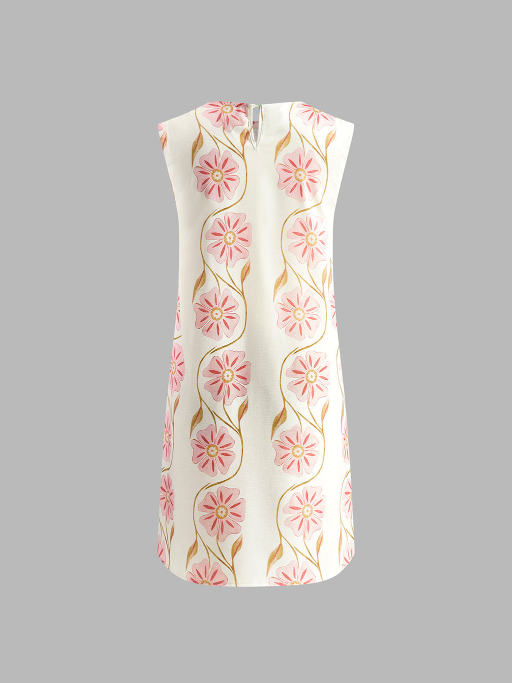 Romantic Floral-Print Sleeveless Mini Dress