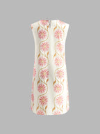 Romantic Floral-Print Sleeveless Mini Dress
