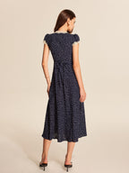 Polka Dot Lace-Trim Dress - Effortlessly Chic with Delicate Lace Accents