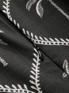 Tropical Palm Tree Print Sleeveless Mini Dress