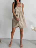 Levanzo Shoulder-Tie Mini Dress