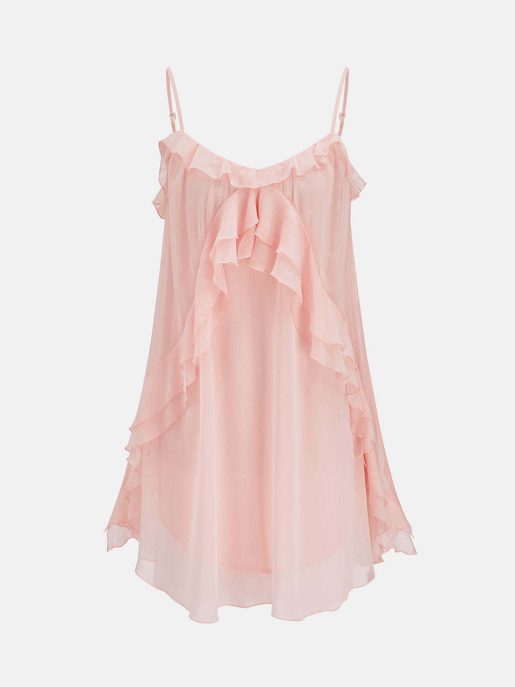 Flirty Ruffle-Trim Cami Mini Dress