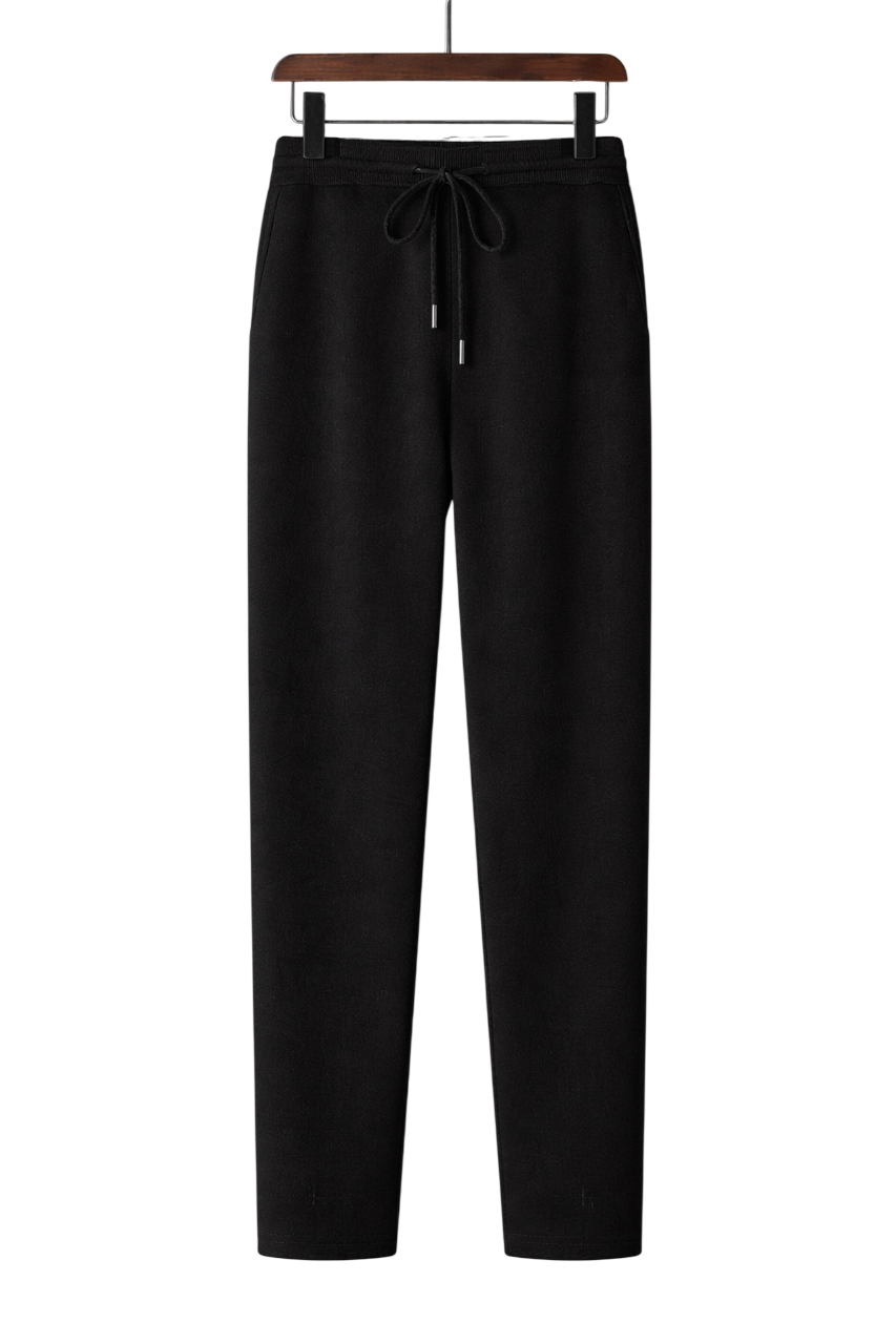 Premium Wool Knit Straight-Leg Pant