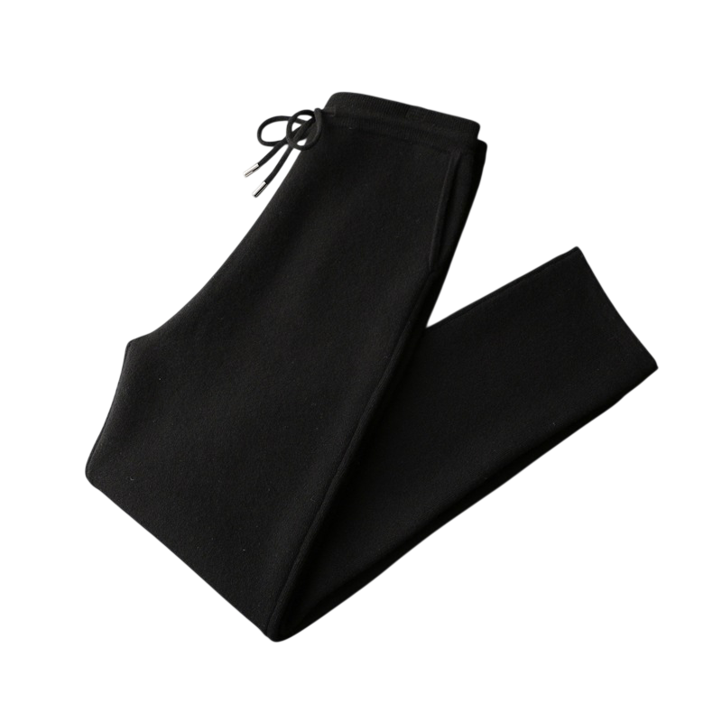 Premium Wool Knit Straight-Leg Pant