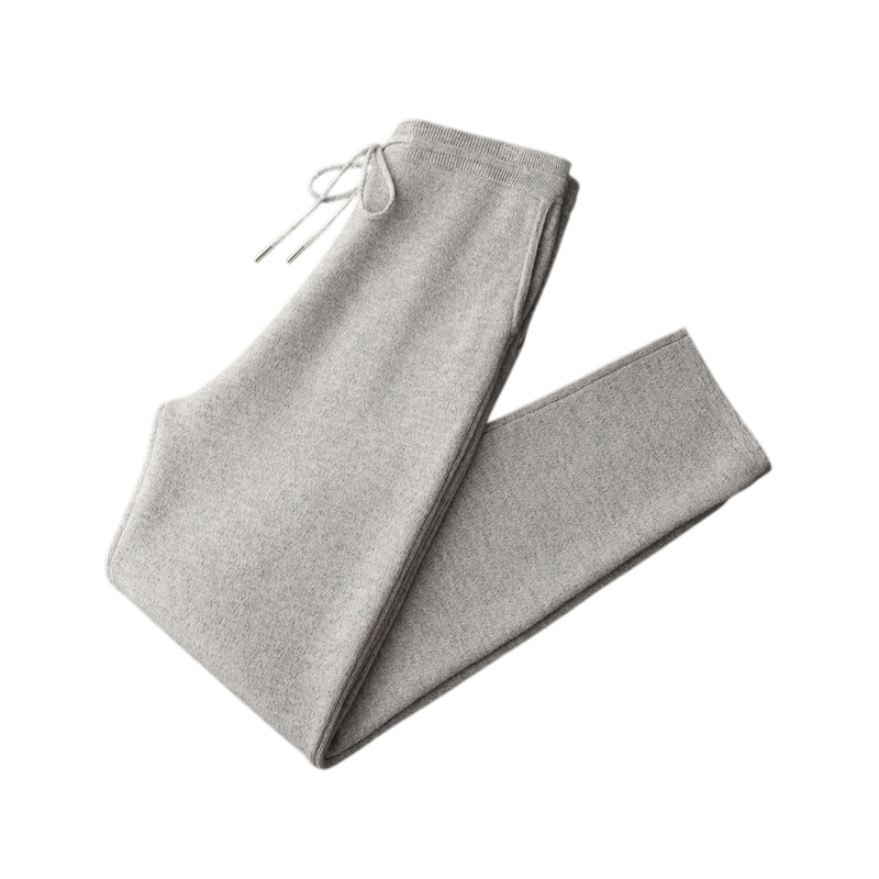 Premium Wool Knit Straight-Leg Pant
