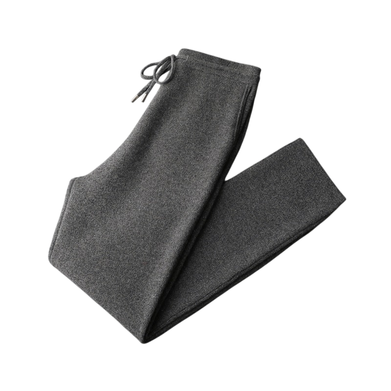 Premium Wool Knit Straight-Leg Pant