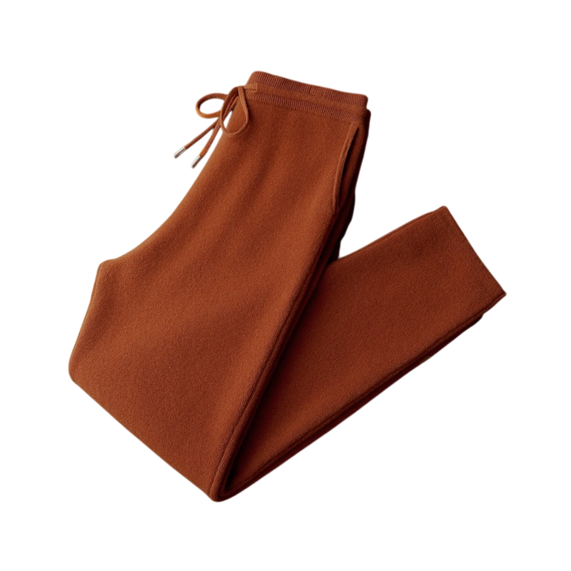 Premium Wool Knit Straight-Leg Pant