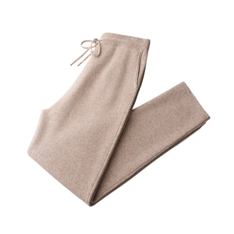 Premium Wool Knit Straight-Leg Pant