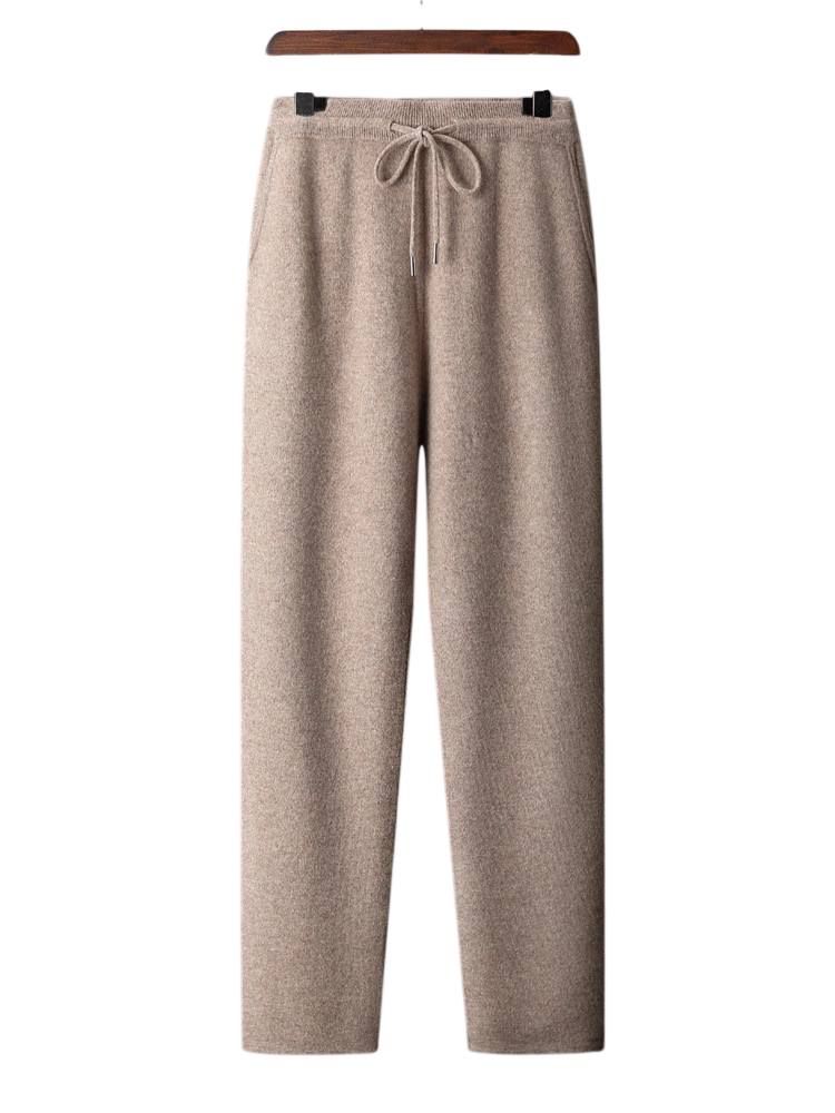 Premium Wool Knit Straight-Leg Pant