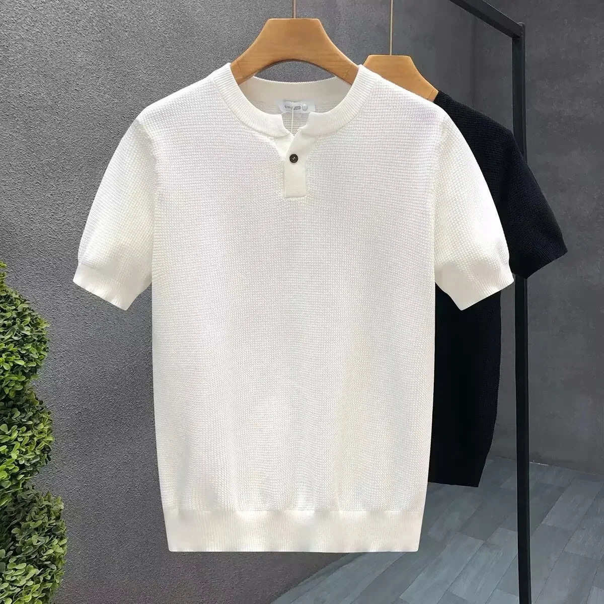 Classic Henley Crewneck Shirt – Casual Everyday Comfort