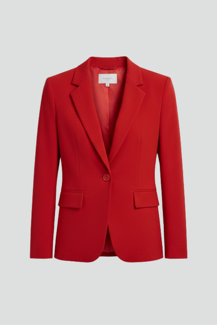 Red blazer, flat product view