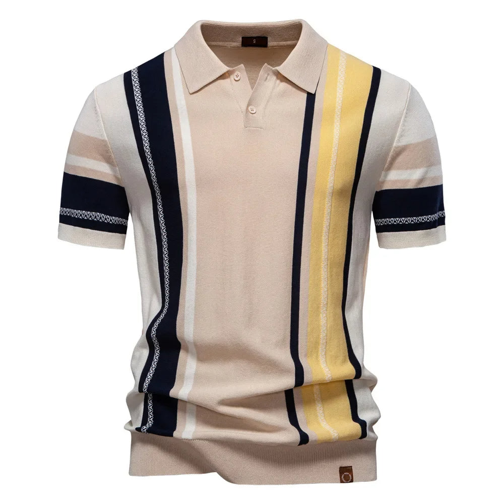 Marzio Contrast-Knit Polo Shirt