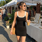 Criss-Cross Back Bodycon Short Dress lifestyle photo