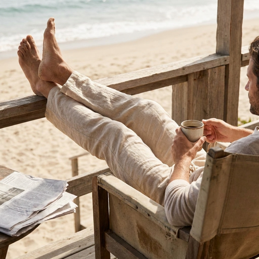 Oliver Linen Trousers lifestyle photo