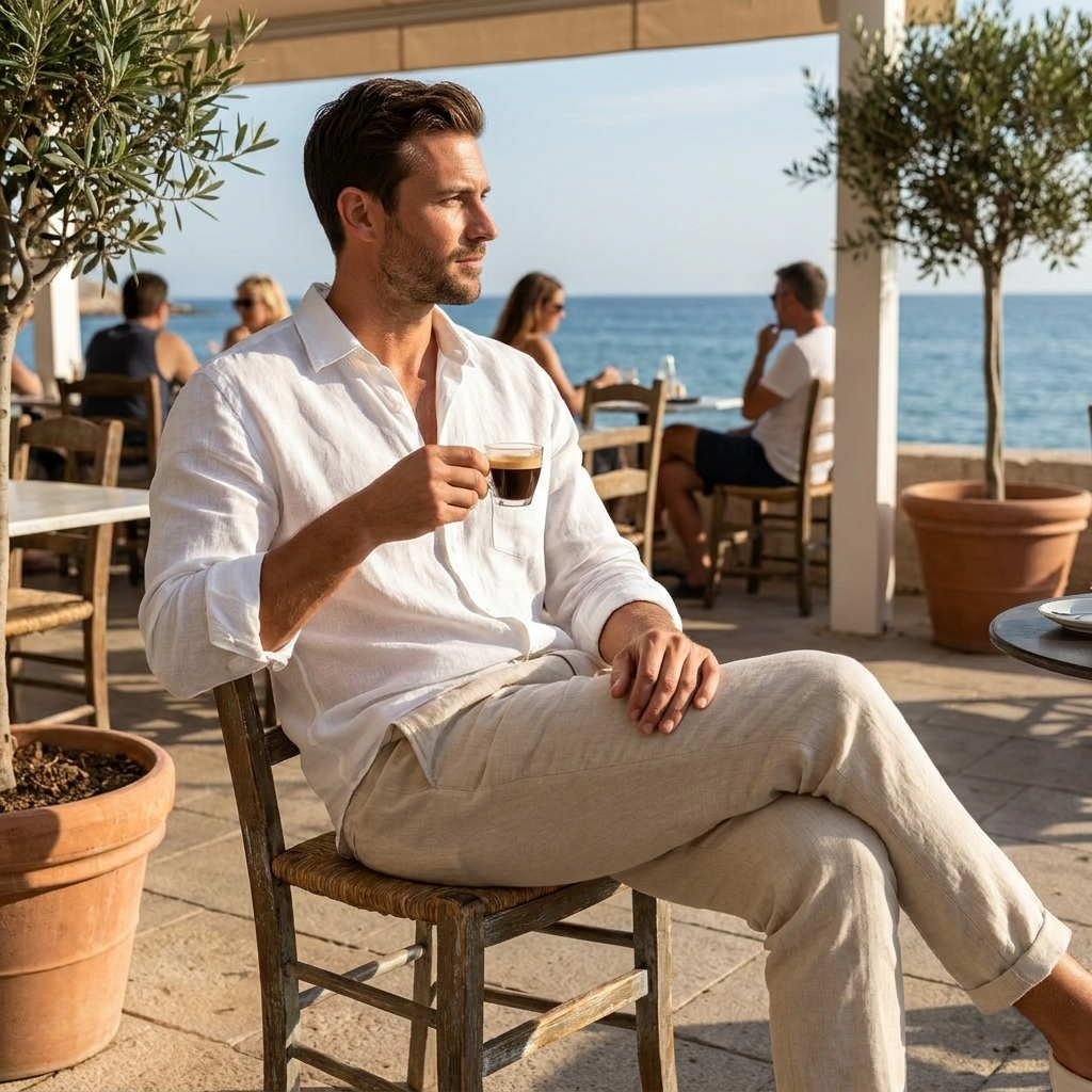 Oliver Cotton Drawstring Trousers lifestyle photo