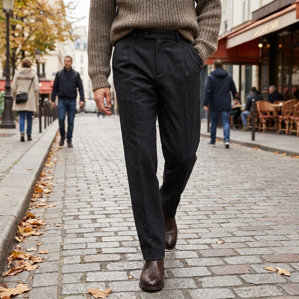 Novaro Premium Tailored Cotton Trousers lifestyle photo