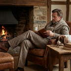 Harrow Herringbone Wool Trousers lifestyle photo