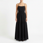 Elegant Solid Backless Maxi Dress catalog photo