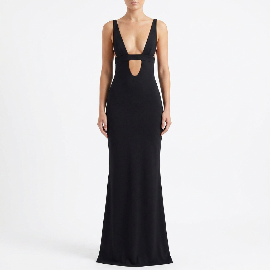 Solid Cutout Cami Maxi Dress catalog photo