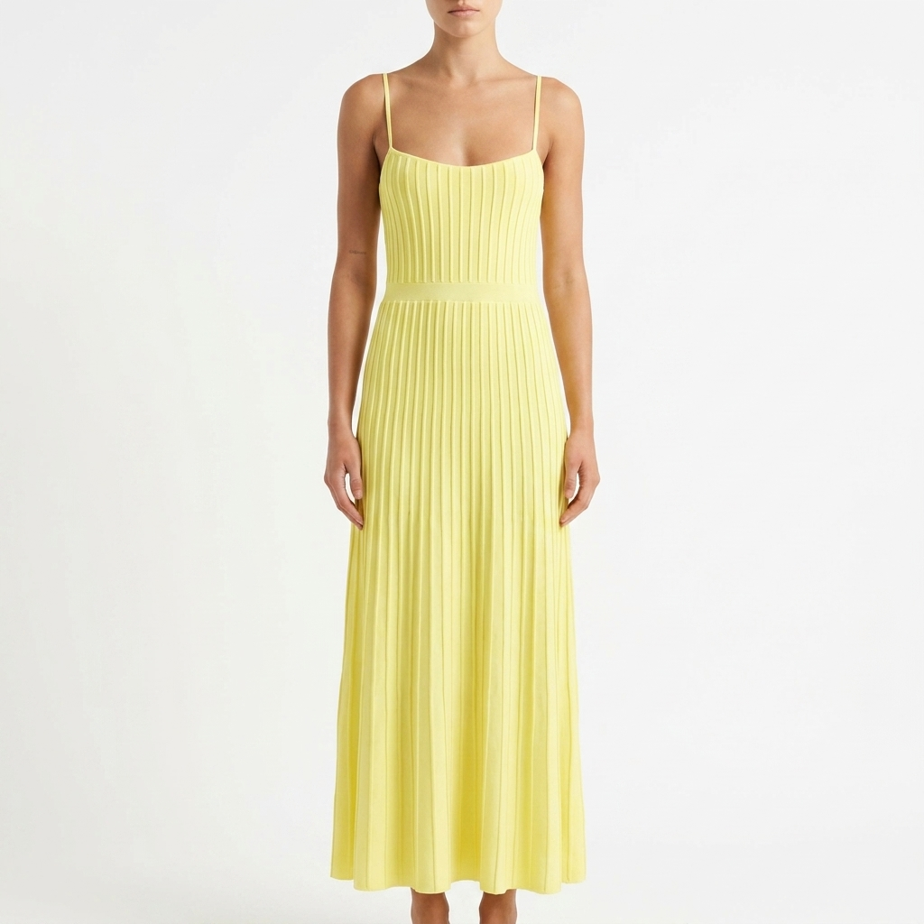 Ribbed Knit Midi Sundress catalog photo
